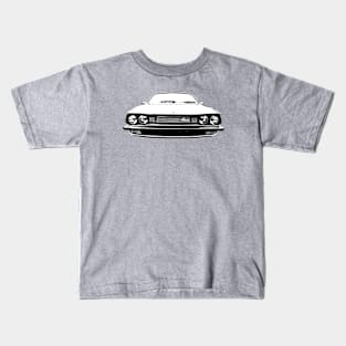 Austin Princess 1970s British classic car block black/white Kids T-Shirt